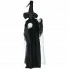 Haunted Hill Farm Life-Size Witch with Multi-Color Crystal Ball & Strobe Light, Indoor/Outdoor Halloween Decor