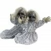 Haunted Hill Farm 33 in. Groundbreaker Animatronic Zombie Twins, Indoor/Outdoor Halloween Decor, Flashing Eyes