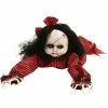 Haunted Hill Farm 44 in. Animatronic Doll, Indoor/Outdoor Halloween Decor, Light-up Blue Eyes, Battery-Operated