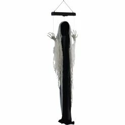 Haunted Hill Farm 69 in. Animatronic Ghost, Indoor/Outdoor Halloween Decor, Blue Flashing Body, Battery-Operated