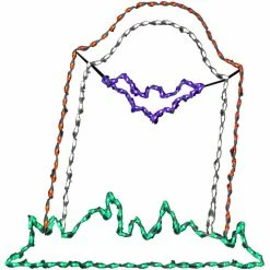 Haunted Hill Farm Bat Tombstone LED Light, Indoor/Outdoor Halloween Decor, 47 in. x 46 in.