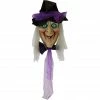 Haunted Hill Farm 4.2 ft. Animatronic Witch Head, Talks, Battery-Operated Halloween Decoration for Indoor/Outdoor, HHDHWITCH-1LS