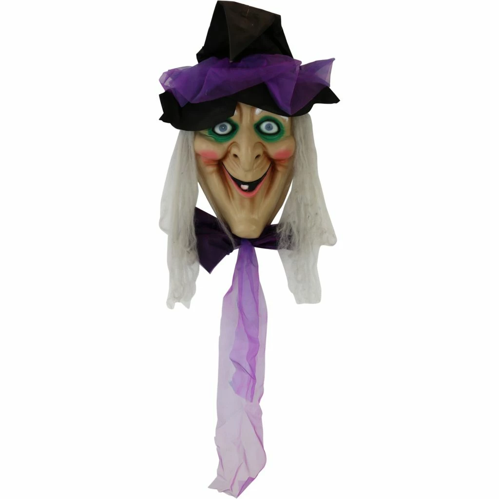 Haunted Hill Farm 4.2 ft. Animatronic Witch Head, Talks, Battery-Operated Halloween Decoration for Indoor/Outdoor, HHDHWITCH-1LS 1 Haunted Hill Farm 4.2 ft. Animatronic Witch Head, Talks, Battery-Operated Halloween Decoration for Indoor/Outdoor, HHDHWITCH-1LS
