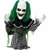 Haunted Hill Farm 2 ft. Animated Clown, Indoor/Outdoor Halloween Decoration, Red LED Eyes, Poseable, Absinthe, HHFJCLOWN-5LSA