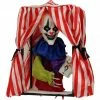 Haunted Hill Farm 1.6 ft. Hanging Clown In Box, Indoor/Outdoor Halloween Decoration, Red LED Eyes, Crimson, HHFTCL-3HLSA