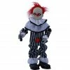Haunted Hill Farm 2.6 ft. Animatronic Clown, Indoor/Outdoor Halloween Decoration, Red LED Eyes, Master Chuck, HHMNCLW-1FLSA