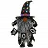 Haunted Hill Farm 1.3 ft. Musical Walking Chuzzle Elf with Banner, Indoor/Outdoor Halloween Decoration, Gnomad, HHMNELF-1FSA
