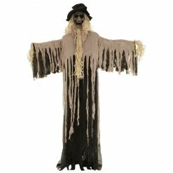 Haunted Hill Farm 5.9 ft. Standing Scarecrow, Indoor/Outdoor Halloween Decoration, Poseable, The Hunter, HHSCR-7F