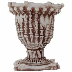 Haunted Hill Farm 9.5 in. Skeleton Vase Halloween Decoration for Indoor/Outdoor Displays, HHSKELVASE-1