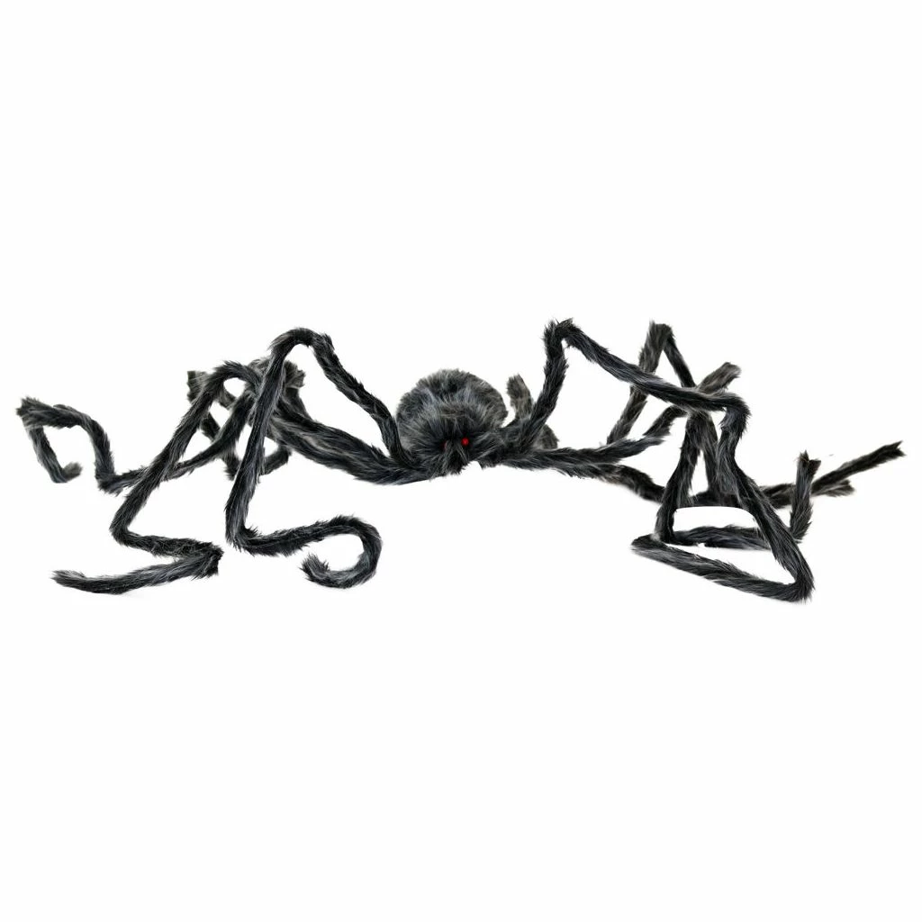 Haunted Hill Farm 6.7 ft. Grey Spider, Indoor/Outdoor Halloween Decoration, Poseable, Venom, HHSPD-10F 1 Haunted Hill Farm 6.7 ft. Grey Spider, Indoor/Outdoor Halloween Decoration, Poseable, Venom, HHSPD-10F